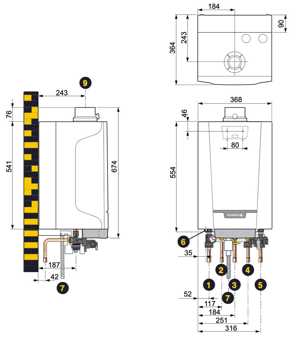 Настенный двухконтурный конденсационный газовый котел De Dietrich NANEO PMC-S 30/35 MI (7716357 De Dietrich) — фото 2