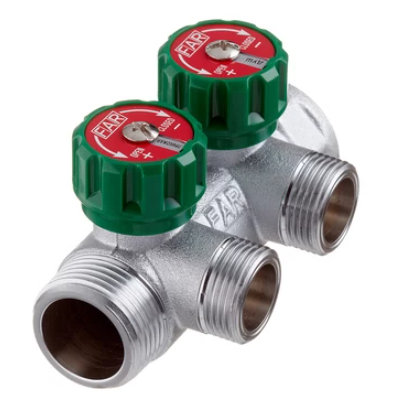 Коллектор Far (FK 3821 134) 1 ВР(г) х 2 выхода 3/4 НР(ш) ЕК х 1 НР(ш) регулируeмый (FAR)