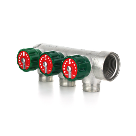 Коллектор ELSEN EMW03.03T распределительный 3/4" (ВР-НР) с 3 отводами 1/2" НР (Elsen) — фото 2