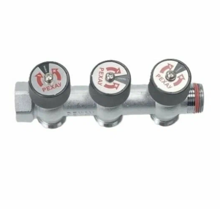 Коллектор REHAU (Rehau - 11316453001)регулирующий, распределительный G3/4" с 3 отводами G 3/4" — фото 2