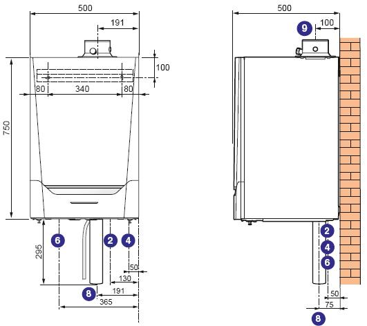 Настенный одноконтурный конденсационный газовый котел De Dietrich EVODENS PRO AMC 45 IniControl 2 (7684462 De Dietrich) — фото 3