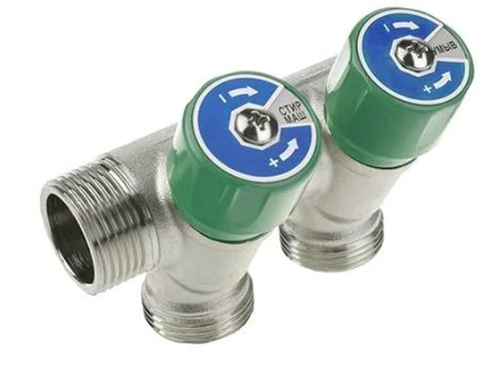 Коллектор ELSEN EMW02.02T распределительный 1" (ВР-НР) с 2 отводами 3/4" НР EU (ELsen)