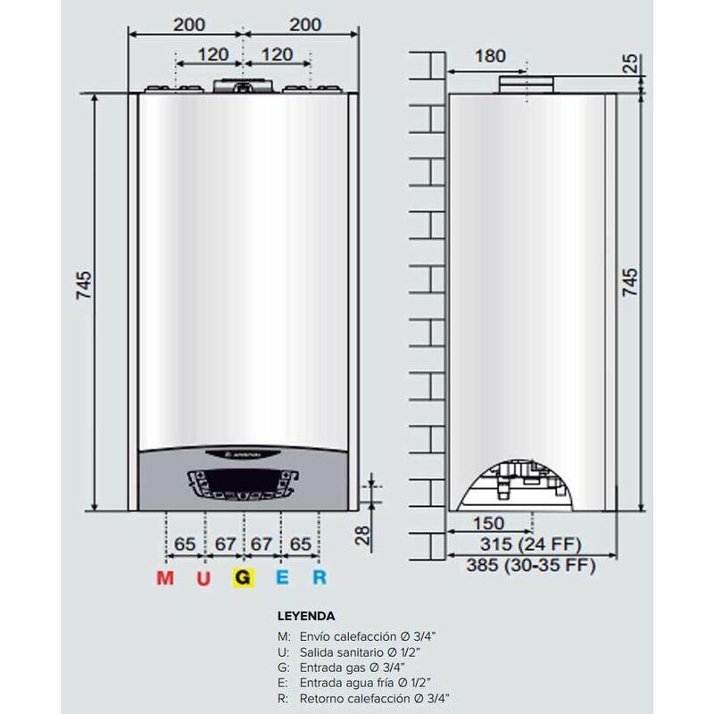 Котел газовый настенный двухконтурный Ariston ALTEAS XC 30 FF (3301671 Ariston) — фото 2