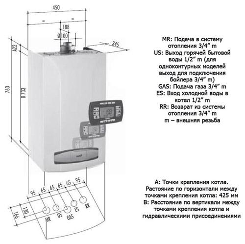 Котел газовый настенный Baxi LUNA-3 1.310 Fi (CSE45531366- Baxi) — фото 3