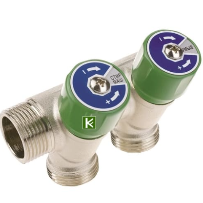 Коллектор ELSEN EMW03.02T распределительный 3/4" (ВР-НР) с 2 отводами 1/2" НР (Elsen) — фото 2