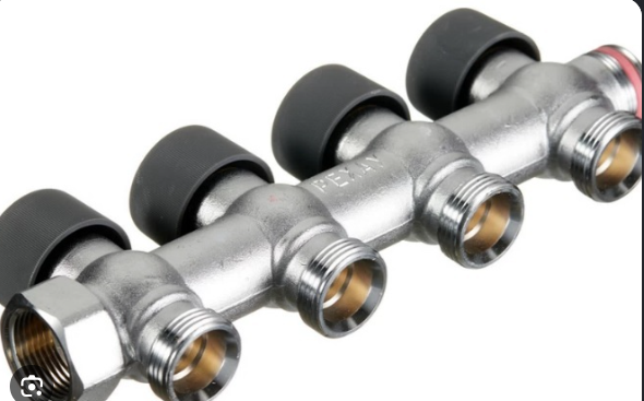 Коллектор REHAU (Rehau - 11316473001)регулирующий, распределительный G3/4" с 4 отводами G 3/4" — фото 2