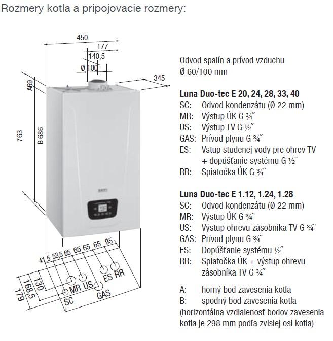 Котел газовый настенный конденсационный Baxi LUNA Duo-tec E 33 (A7720027 Baxi) — фото 3